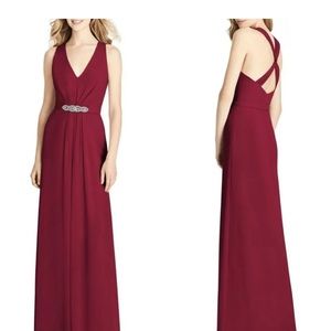 Jenny Packham Jewel Belt Chiffon A-Line Gown size 8